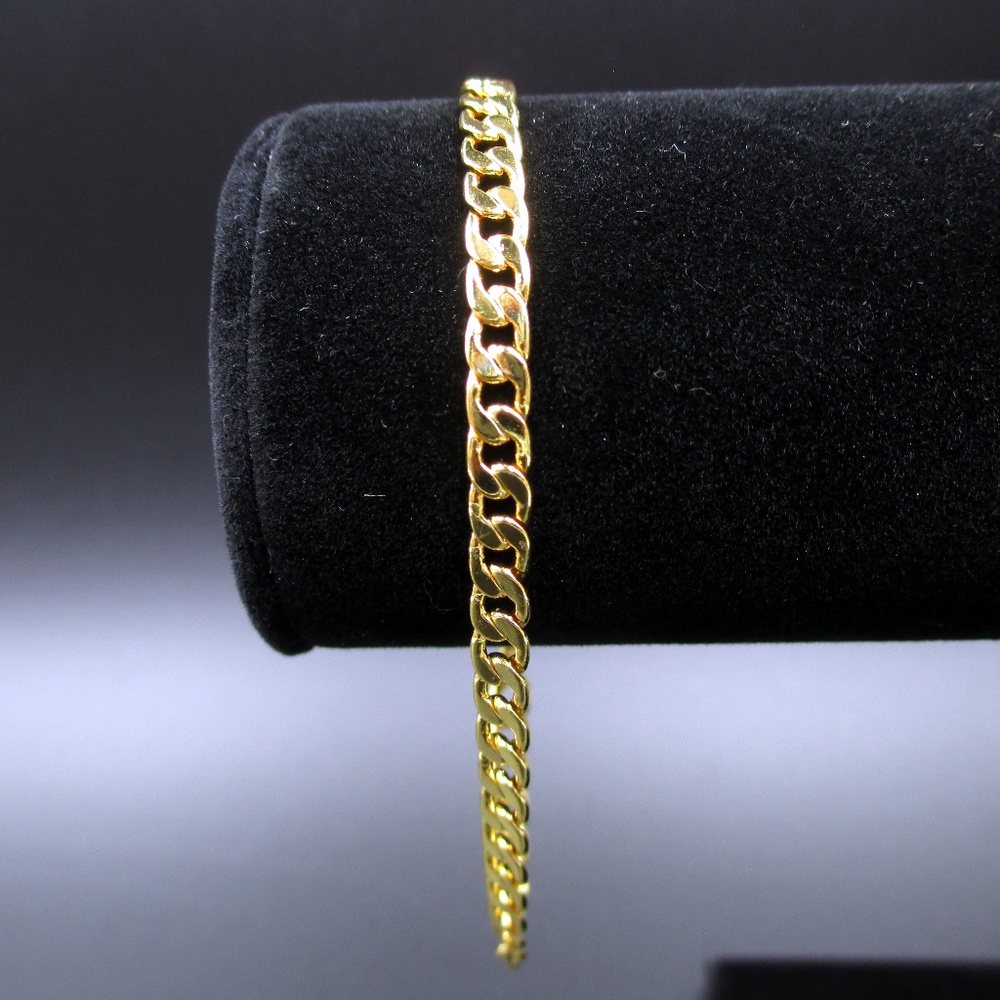 Vintage 7 Inch Dainty Golden Chain Link Bracelet
